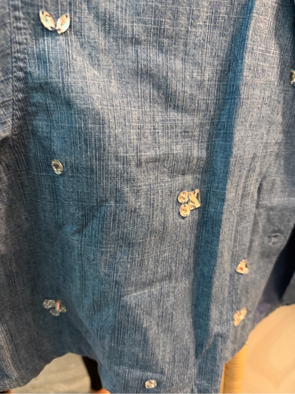 MAEVE EMBELLISHED DENIM CROP - Picture 4 of 6